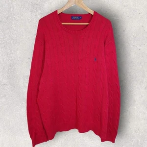 Herren Polo Ralph Lauren bestickter Zopfmuster Pullover Pulli, XL - Bild 1 von 4