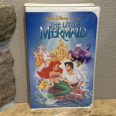 The Little Mermaid VHS Original 1990 Banned Cover Clamshell Case Vintage Disney - Image 1 of 4