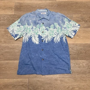 Tommy Bahama Camp Shirt Coconut Point Across the Frond Blue MENS Size Medium - Picture 1 of 12