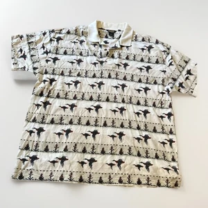 Polo Woolrich Ducks All Over Print Flying Mallard para hombre XL manga corta - Imagen 1 de 5