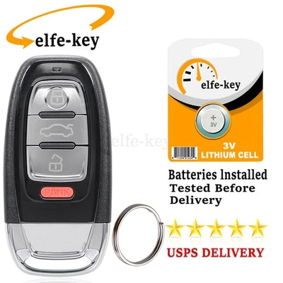 Para Audi A6 A7 A8 4 Botones Encendido Arranque Control Remoto Coche Llavero 2013 2014 2015 2016 Foto 1 de 4