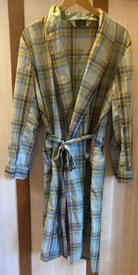 VTG 70s SEARS Perma Plaid Robe Lightweight Preppy Mens Medium - Image 1 of 4