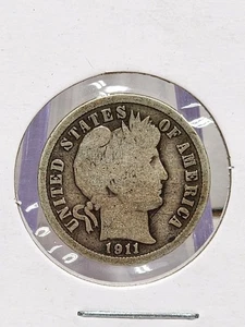 1911-P Barber Dime roh sehr gut - Bild 1 von 4