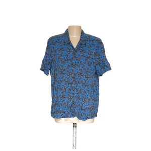 Camisa Levi's XXL azul estampado tropical para hombre - manga corta - Imagen 1 de 4
