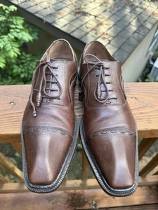 Mezlan Coppola Angled Cap Toe Oxfords Men's Size 8 M - Picture 1 of 14