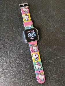 Hello Kitty Pastel Rainbow LED Wrist Watch Multi-Color 2022 Sanrio - Picture 1 of 7