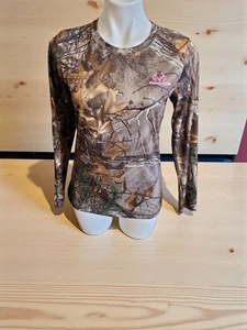  Realtree Camouflage Camo w Pink Logo Women's Med - Picture 1 of 4