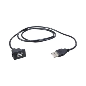 1m Car Dashboards Mount USB2.0 Extension Cable Square Fastener for Various - Photo 1/8