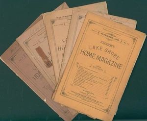 1880's Lot Five Johnsons Lake Shore Home Magazine Erie Cleveland Victorian Army - Picture 1 of 8