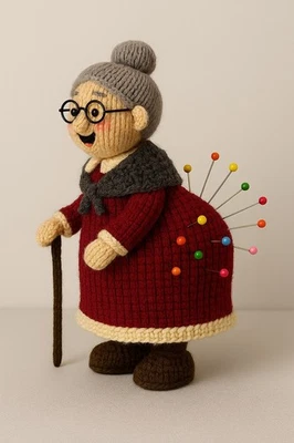 KING COLE Anuncio nuevoCojín Pin Abuela Alto Tejido DK Tejido Patrón Solo 25cm Alto