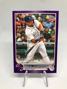 Tarjeta Miguel Cabrera 2022 Topps edición Reino Unido púrpura/50 #195 Tigres - Imagen 1 de 2