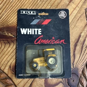 White American 60 Row Crop Tractor 2 Wheel Drive With Cab  1/64 Scale Yellow - Picture 1 of 3