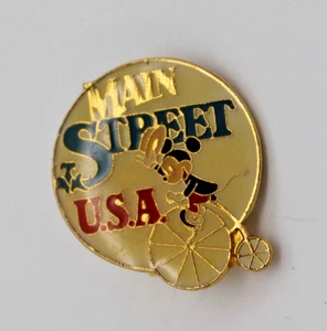 1986 Vintage Main Street USA Anstecknadel Trading Pin Disneyland nicht mehr produziert exklusiv 1 Zoll - Bild 1 von 4