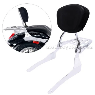 Sissy Bar Backrest Pad Luggage Rack Honda VTX1300C VTX1800C VTX1800F VTX C F - Image 1 of 4