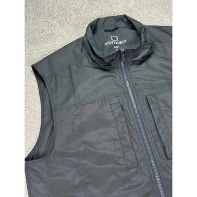 SCOTTeVEST Black TEC Technology Travel 16 pockets Featherweight Vest Mens Large - Image 1 of 4