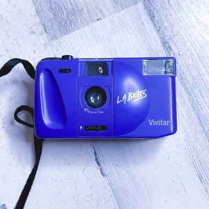 Vivitar L.A. Brites Focus Free 35mm Manual Point and Shoot Camera - Purple - Picture 1 of 4