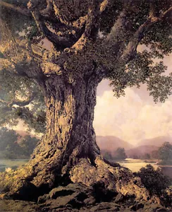 An Ancient Tree 22x30 Hand Numbered Ltd. Edition Maxfield Parrish Art Deco Print - Picture 1 of 2