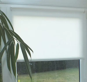 Seitenzug Rollo weiss Klemmfix Fensterträger o. Bohren 60 - 80 - 100 cm kürzbar - Bild 1 von 2