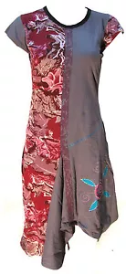 Vestido Boho Retro Hecho a Mano Hippie Natural de Algodón - Imagen 1 de 2