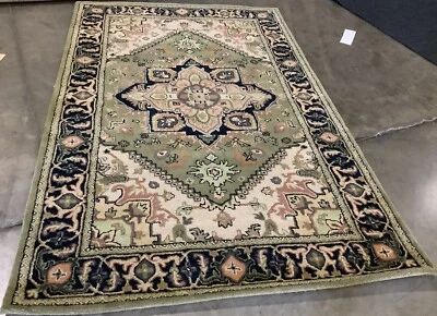 GREEN / LT BROWN 5'-0" x 8'-0" Back Stain Rug, Reduced Price 1172673454 HG625Y-5 - Изображение 1 из 4