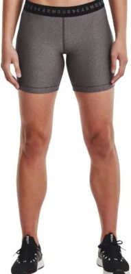 NUEVO Pantalones Cortos de Compresión Under Armour HeatGear Middy Para Mujer Gris Talla Mediana Foto 1 de 4