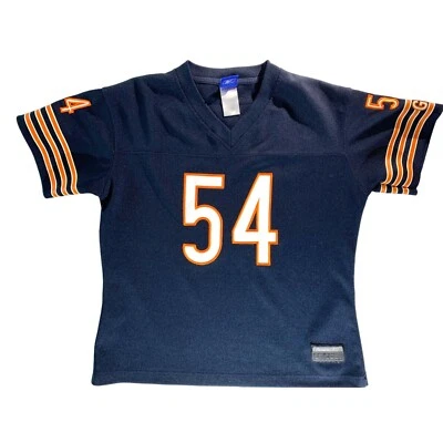 Camiseta Reebok NFL Chicago Bears masculina tamanho médio jersey poliéster gola V 54 Ur - Imagem 1 de 2