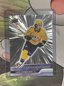 Luke Evangelista 2023-24 Upper Deck Young Guns Outburst Silver SP RC #221