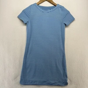 Vineyard Vines Dress Girls Medium Blue Sankaty Striped performance Golf Preppy - Picture 1 of 9