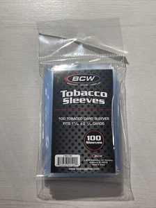 1-15/32" X 2-11/16" Tobacco Trading Sized Card Sleeves BCW Brand Pack of 100 - Picture 1 of 2