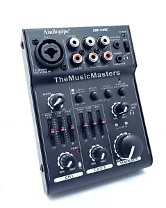 Bluetooth Pro DJ Home Studio Musician 3 CH Mini Audio Mixer Mic XLR RCA USB EQ - Picture 1 of 12