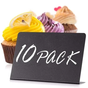 10 Pack Mini Chalkboard Signs for Food 3x4 inch - Party - Buffet - Tables - W... - Picture 1 of 9