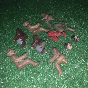 Vintage Lot Of 10 Piece Cast Iron Carriage Drivers/Heads/Seated/3”-2” - Picture 1 of 12