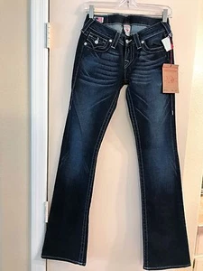 Jeans donna Becky Crystal Pave blu nuovo con etichette 26 W10564DO4 DK PNYEX $253 - Foto 1 di 7