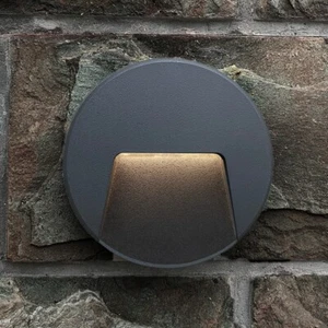 Luce in mattoni guida LED - Luce rotonda nera CCT superficie esterna e interna - Foto 1 di 8