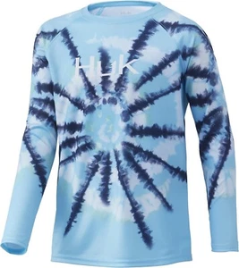 HUK Kids' SMALL S Pursuit Long Sleeve Sun Protecting Fishing PERFORMANCE Shirt Y - Picture 1 of 3