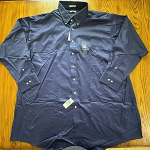 NUEVO CON ETIQUETAS Camisa Izod Azul Para Hombre Calce Regular Manga Larga Con Botones Talla 20 35/36 - Imagen 1 de 5