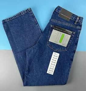 NWT- NEW PERRY ELLIS AMERICA 33x30 Blue Denim LOOSE FIT Zip Fly JEANS - Picture 1 of 9