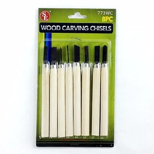 SE, 8PC WOOD CARVING CHISELS, 773WC, 657807043008 - Picture 1 of 3