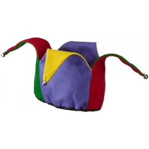 Jester Hat w/ Bells DFJ70 Multicolor Felt Costume Cosplay Carnival Mardi Gras - Picture 1 of 1