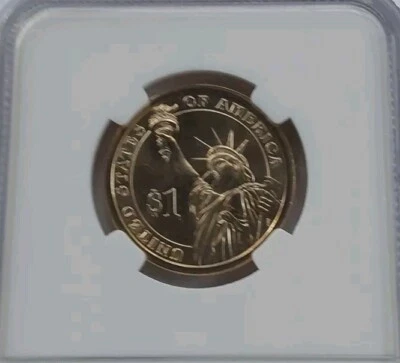 2007D James Madison Commemorative Pres Dollar-NGC MS67 SMS Statue Of Liberty Rev - Image 1 of 4