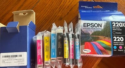 7 Cartridges 220XL Ink For Epson -3 Genuine Epson Color New /4 Compatible New - Image 1 of 4