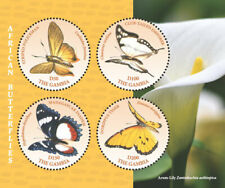 Gambia 2018 - African Butterflies, Arum Lily - Sheet of 4 stamps - MNH