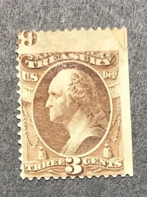 US 1879 Fine MHH MNG SC#O109  With Partial Plate #.        (A)￼ - Image 1 of 2
