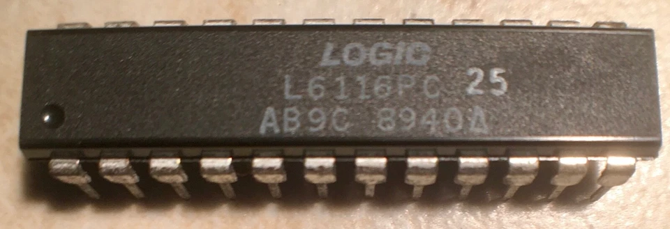 Logic L6116PC-25 6116 2K x 8 Static RAM - Image 1 of 1