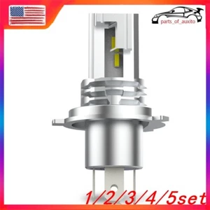 AUXITO H4 9003 HB2 Motorcycle LED Headlight High LowBeam White Lamp 6000K 1/2set - Picture 1 of 3