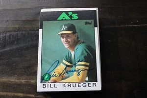 BILL KRUEGER  OAKLAND A'S  AUTOGRAPHED CARD - Picture 1 of 1