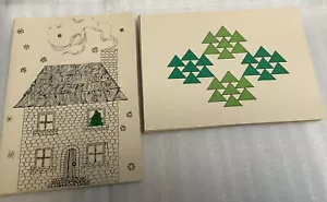 Tarjetas de Navidad de productos de papel reciclado 2 diseños 41 en total con sobres - Imagen 1 de 6