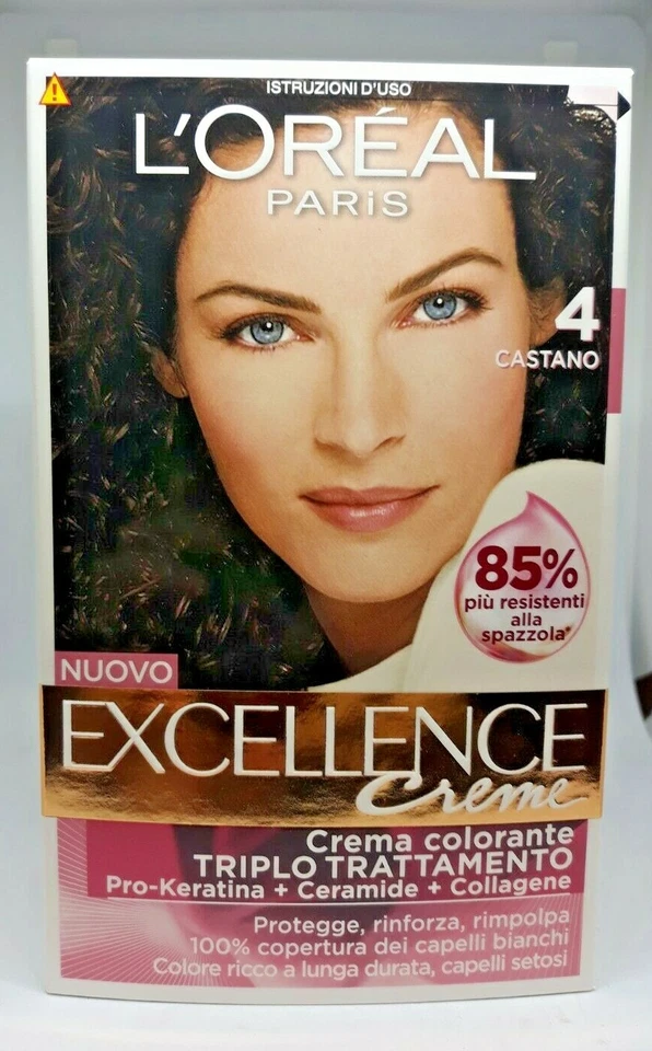 L Oreal Excellence crema colorata 4 castano - Immagine 1 di 1