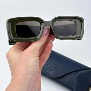 Gafas de sol Loewe para mujer verde marrón rectangulares LW40101I ANAGRAM 96E NUEVAS - Imagen 1 de 11
