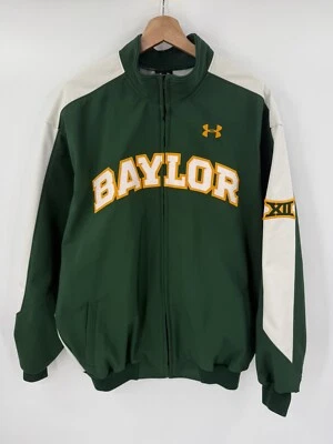 Chaqueta grande Under Armour Baylor Bears para hombre emitida por el jugador cremallera completa logotipo grande 12 Foto 1 de 4